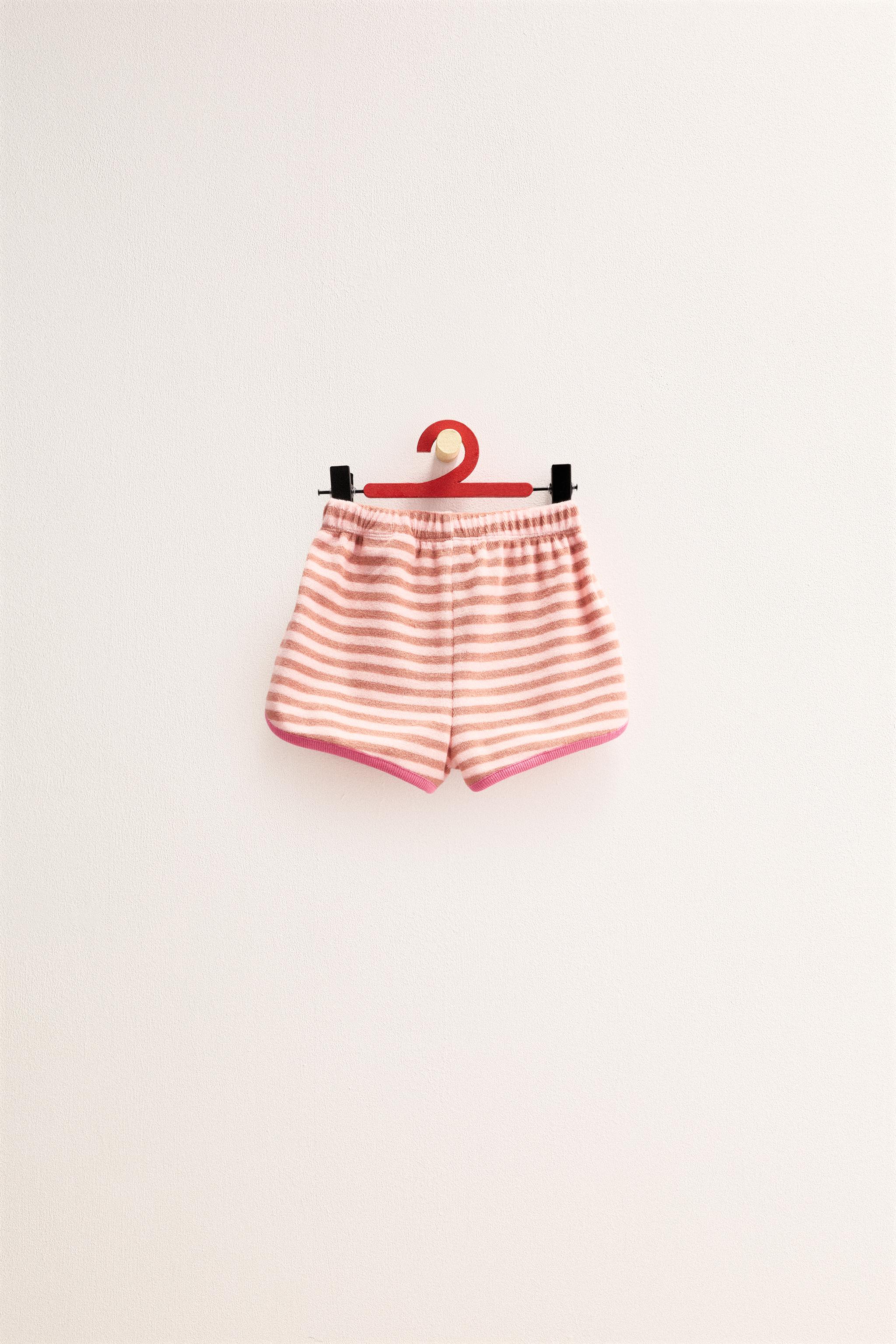 ZARA TIMELESS - STRIPED TERRYCLOTH SHORTS